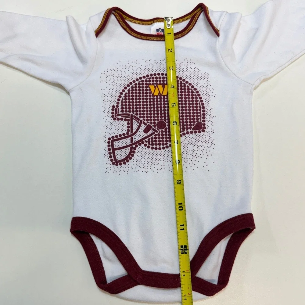 Washington Commanders NFL Team Apparel Bodysuit Kids 3-6M White Long Sleeve